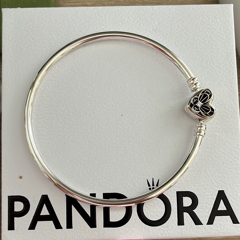 Pandora Silver Bracelet with Heart Charm